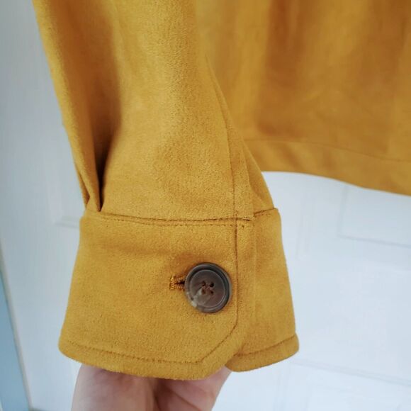 Bagatelle Collection Mustard Orange Soft Jacket Button Fall Women's Size Medium - Picture 6 of 9